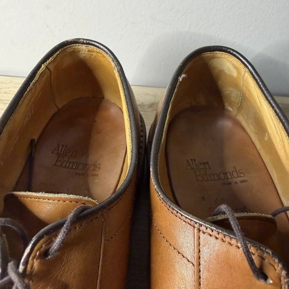 Allen Edmonds Hillcrest Brown Bicycle Toe Oxford Derby‎ Dress Shoes Mens Size 11